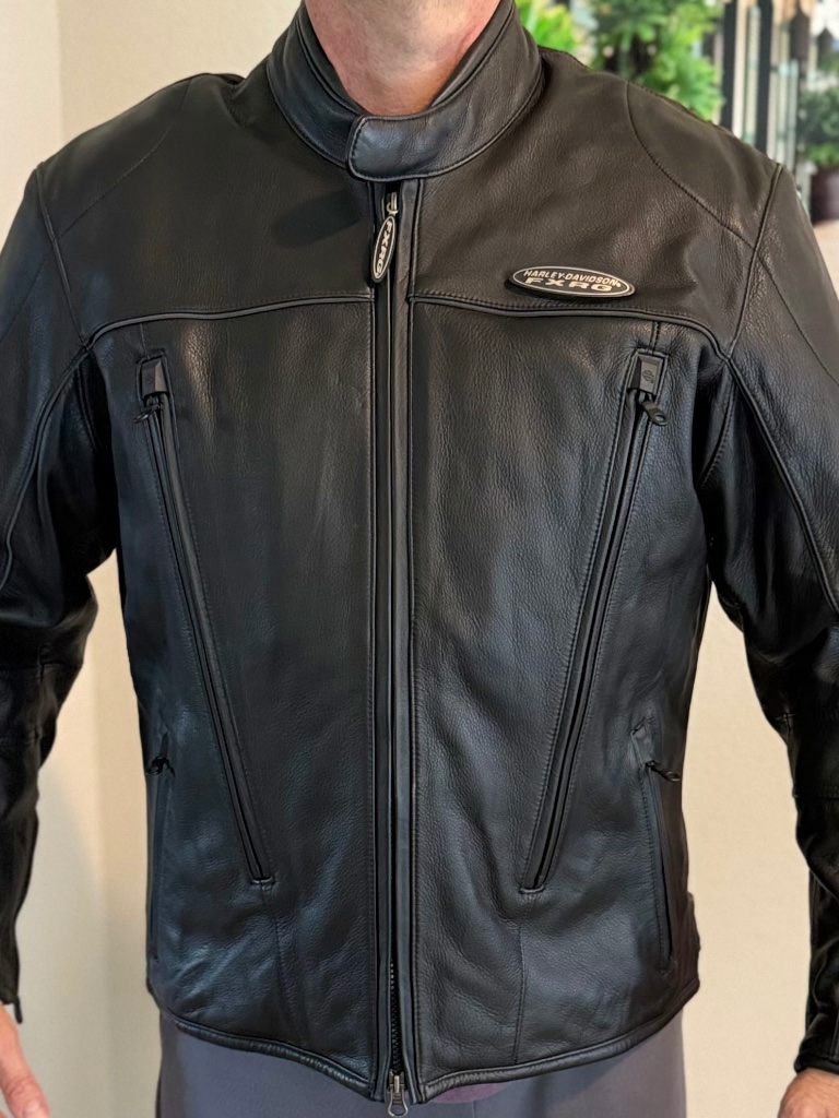 Harley-Davidson Fxrg Leather Jacket Armor + Liner Size L